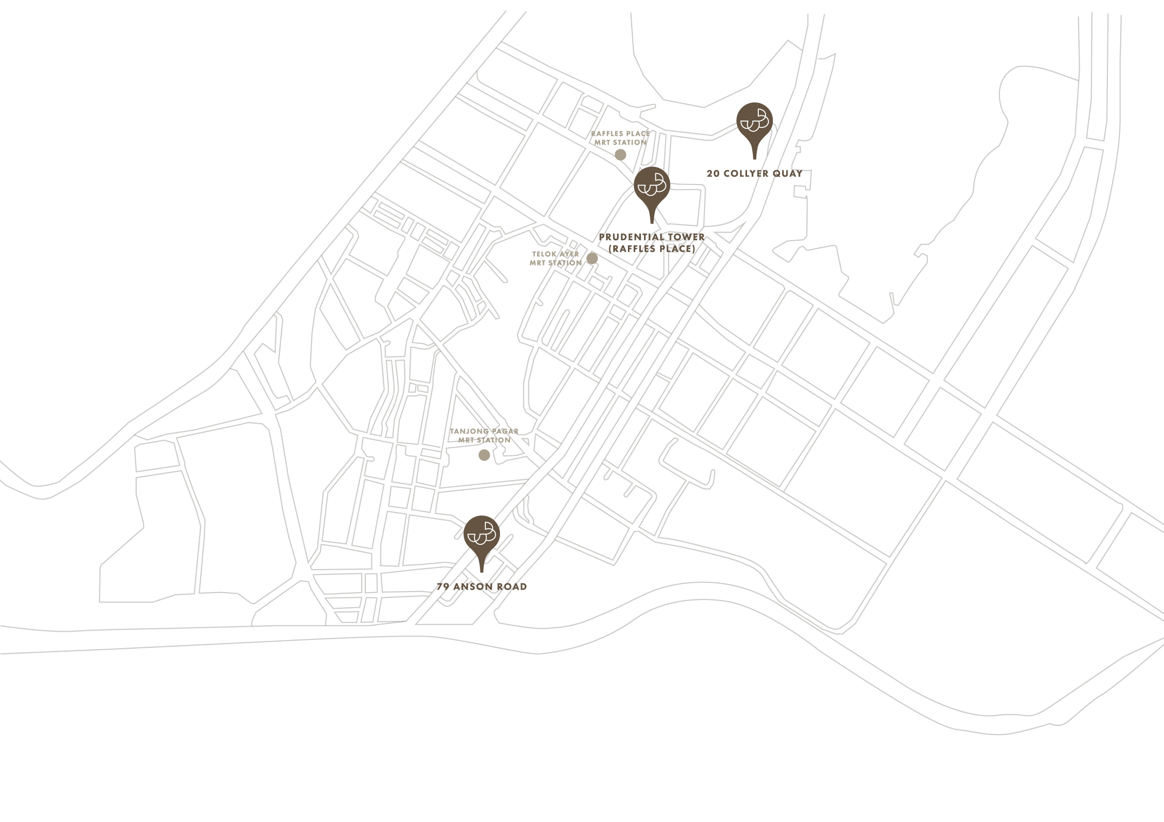 Singapore Map with The Work Boulevard locations