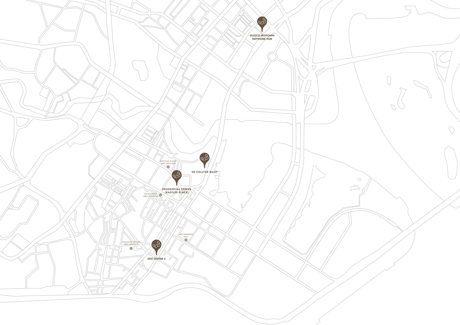 Singapore Map with The Work Boulevard locations